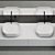 Krion Porcelanosa Unique Bathroom Collection 3D model small image 3