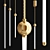 Metallic Brass LED Design Lamp 3D model small image 2