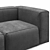 Retro Gray Sofa "Karo 3D model small image 2