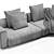 Modern Flexform Lario Sofa Design 3D model small image 6