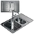 Omoikiri Sagami Stainless Steel Sink 3D model small image 1