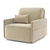 Boston Convertible Armchair Bed 3D model small image 1