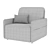 Boston Convertible Armchair Bed 3D model small image 4