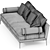 Stylish B&B Atoll Sofa 3D model small image 3