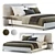 Luxury Minotti Tatlin-Cover Bed 3D model small image 1