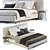 Luxury Minotti Tatlin-Cover Bed 3D model small image 2