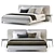 Luxury Minotti Tatlin-Cover Bed 3D model small image 3