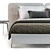 Luxury Minotti Tatlin-Cover Bed 3D model small image 4
