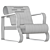 Minimalist Paimio 41 Armchair 3Colors 3D model small image 4