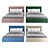Elegant Velvet Upholstered Lift Storage Bed 3D model small image 2