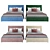 Elegant Velvet Upholstered Lift Storage Bed 3D model small image 5