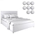 Elegant Velvet Upholstered Lift Storage Bed 3D model small image 6