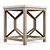 Geometric Stone Top Side Table 3D model small image 3