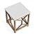 Geometric Stone Top Side Table 3D model small image 4