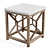 Geometric Stone Top Side Table 3D model small image 5