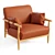 Luxury Leather Armchair - Cozy Chic Essentials 3D model small image 1