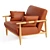 Luxury Leather Armchair - Cozy Chic Essentials 3D model small image 4