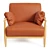 Luxury Leather Armchair - Cozy Chic Essentials 3D model small image 5