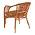 Colonial Rattan Curving Chair 3D model small image 3