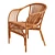 Colonial Rattan Curving Chair 3D model small image 4