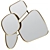 Modern Geometric Mirror Shapes Design 3D model small image 1