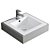 Elegant Melana 41 White Basin 3D model small image 1