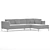 Modern Dark Green Corner Sofa 3D model small image 6