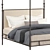 Elegant California King Branwen Bed 3D model small image 2