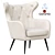 Stylish Bouck Wingback Chair Model 3D model small image 6