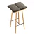 Oak Counter Stool with Cushion 3D model small image 4