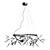 Crystal Lux LED Black Pendant 3D model small image 2