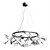 Crystal Lux LED Black Pendant 3D model small image 3