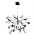 Elegant Black Pendant Chandelier 3D model small image 5