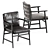 Sensual Ladder Back Armchair: Elegant Comfort 3D model small image 1