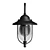 Black Fisherman Outdoor Wall Lantern 3D model small image 2