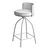 Quilted Tan Leather Swivel Stool 3D model small image 6