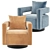 Alcoma Velvet Swivel Chair 3D 3D model small image 2