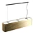 Sleek Louvre Aluminum Pendant Light 3D model small image 5