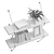 Architectural Two-Tier Wall Shelf 3D model small image 6