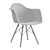 Modern Plastic Chair with Wooden Legs 3D model small image 3