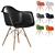 Modern Plastic Chair with Wooden Legs 3D model small image 6