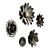 Antique Metal Flower Wall Decor 3D model small image 3