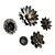 Antique Metal Flower Wall Decor 3D model small image 4