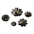 Antique Metal Flower Wall Decor 3D model small image 5