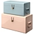 Daven Set Metal Trunks Pink 3D model small image 1