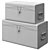 Daven Set Metal Trunks Pink 3D model small image 2