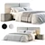 High-Quality Minotti Tatlin-Cover Bed 3D model small image 1