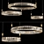 Modern Crystal Metal Ring Lamp 3D model small image 1