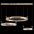 Modern Crystal Metal Ring Lamp 3D model small image 3