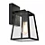 Mystic Black Modern Outdoor Lamp 3D model small image 1